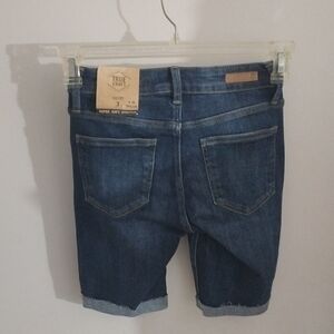 True Craft Dark Blue Denim Shorts